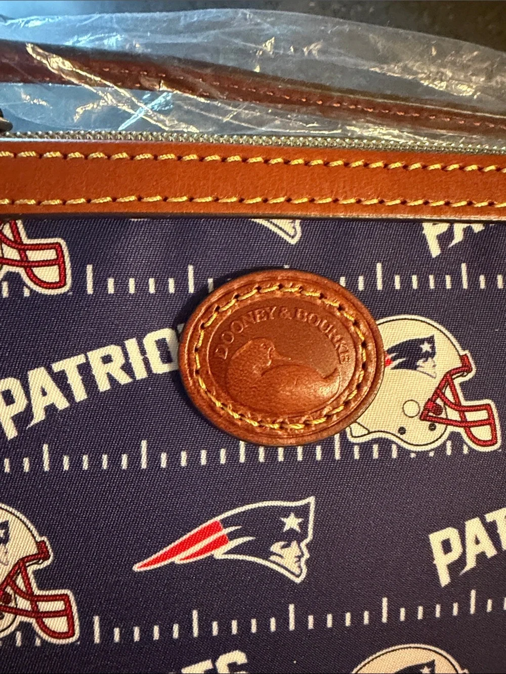 Dooney & Bourke Patriots Wristlet - Navy, Brown